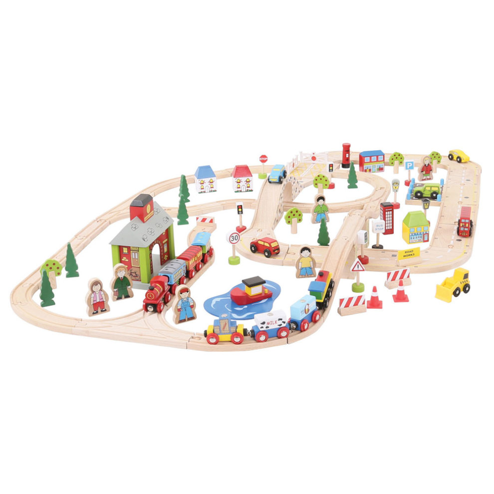 Bigjigs Rail City Road and Railway Set