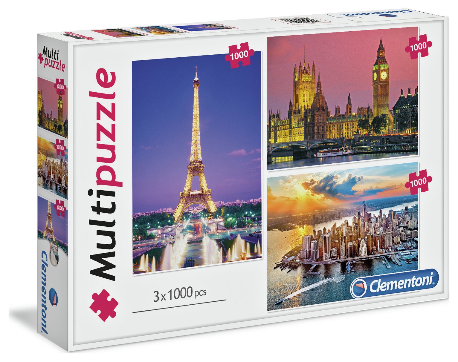 Clementoni 1000 Piece City Mega Jigsaw Puzzle - Set of 3