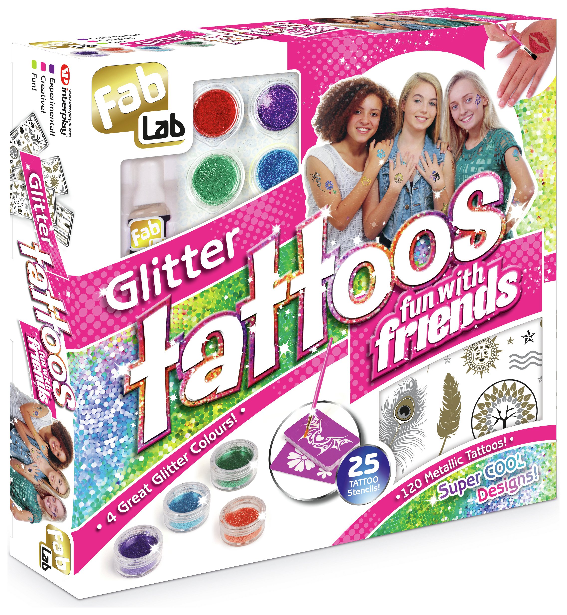 FabLab Glitter Tattoos Fun with Friends Kit