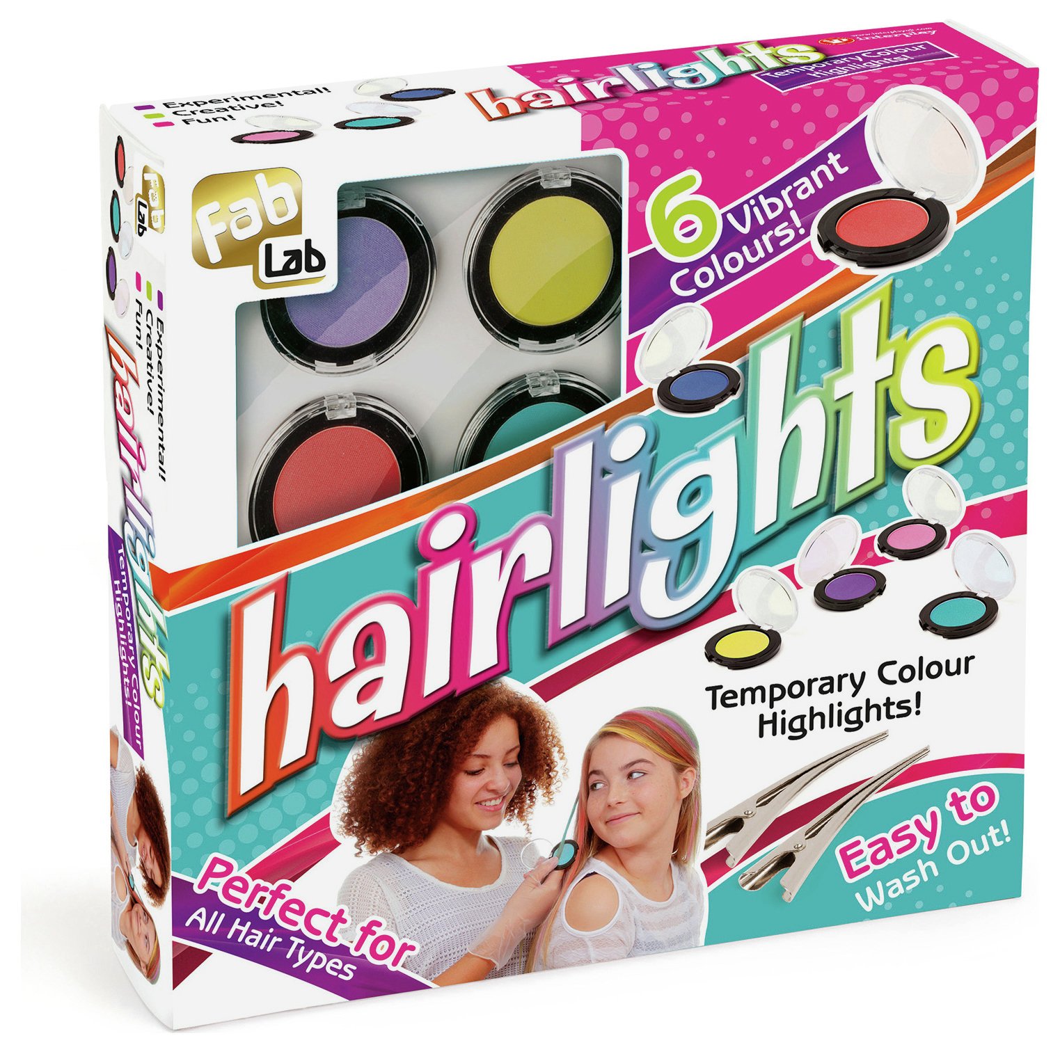 FabLab Hairlights Kids Colour Hair Chalks Kit