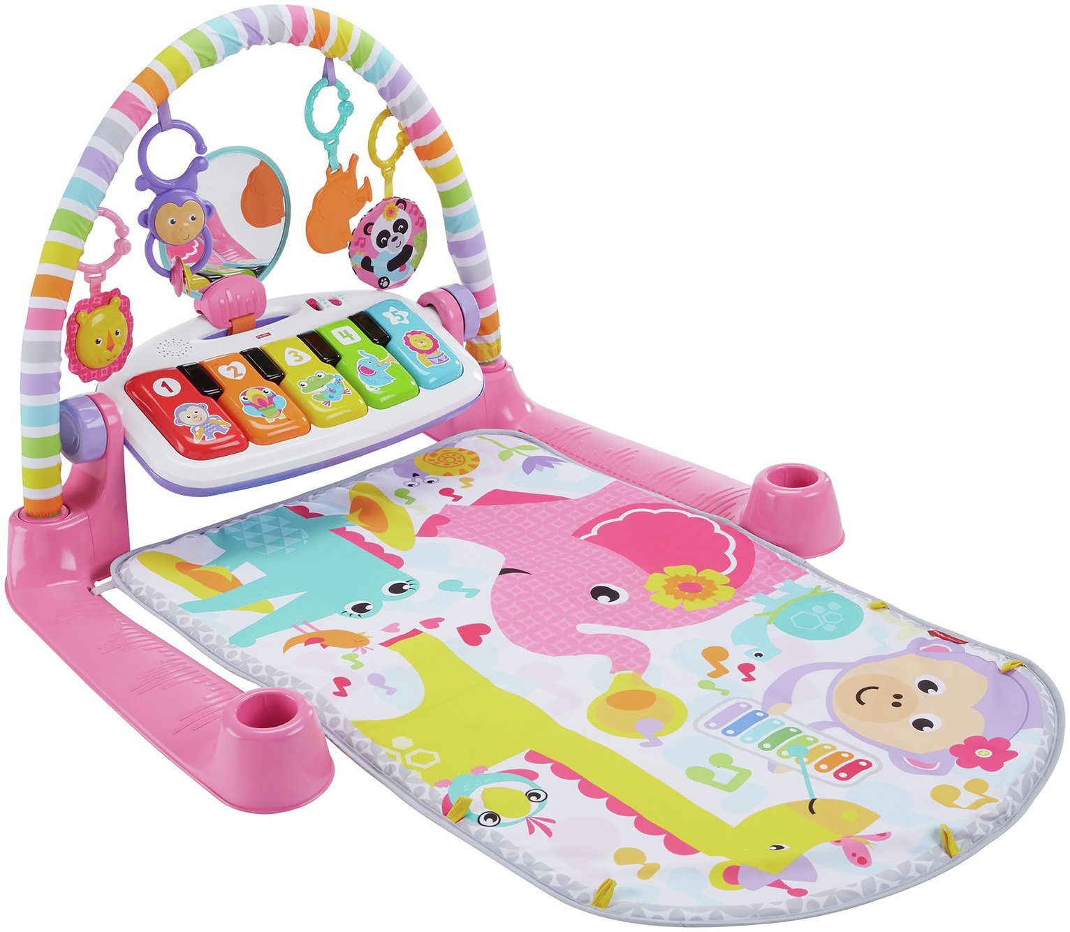 Fisher-Price Kick and Play Piano Baby Gym - Pink