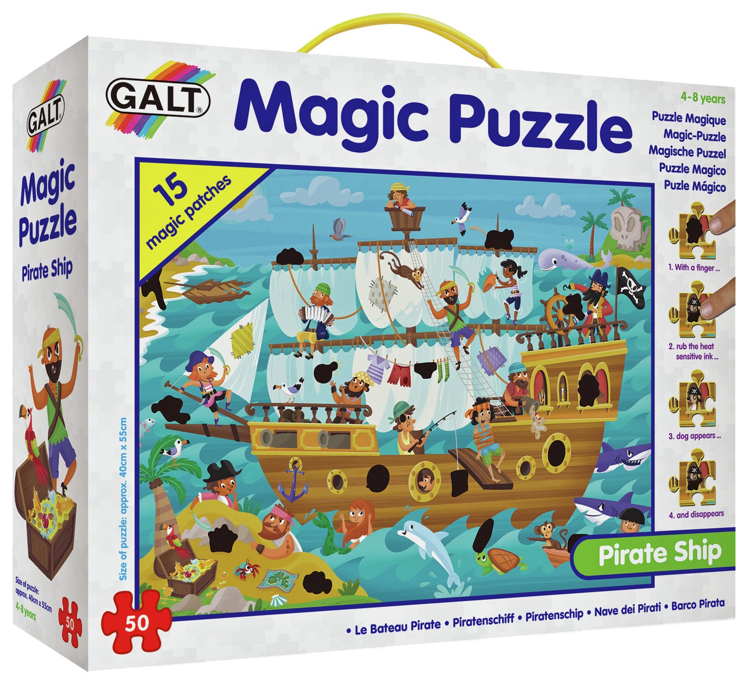 Galt Toys Pirate Ship 50 Piece Magic Puzzle