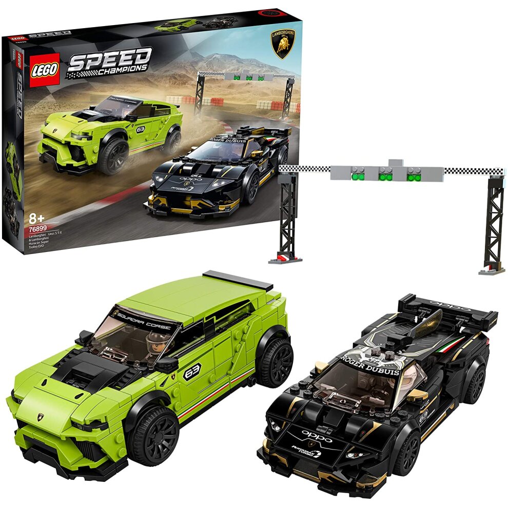 LEGO 76899 Speed Champions Lamborghini Urus ST-X & Lamborghini Huracán Super Trofeo EVO Race Cars Set