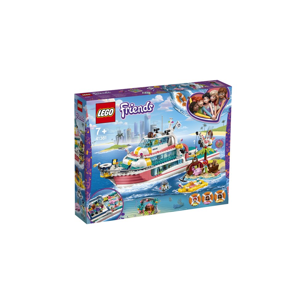 LEGO Friends Rescue Mission Boat Toy Sea Life Set - 41381