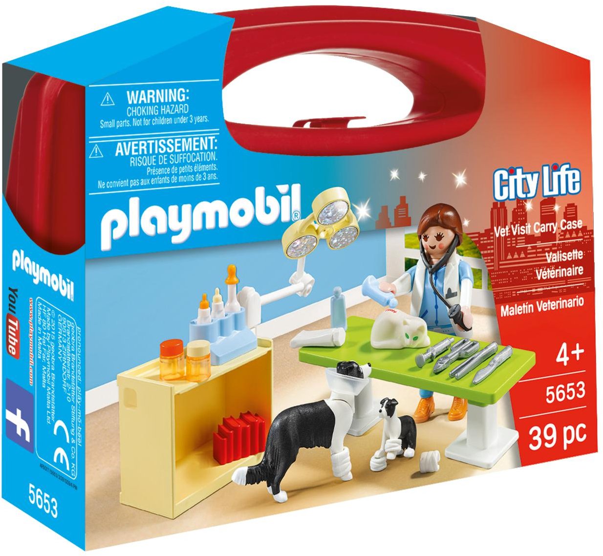 Playmobil 5653 City Life Collectable Vet Carry Case Toy