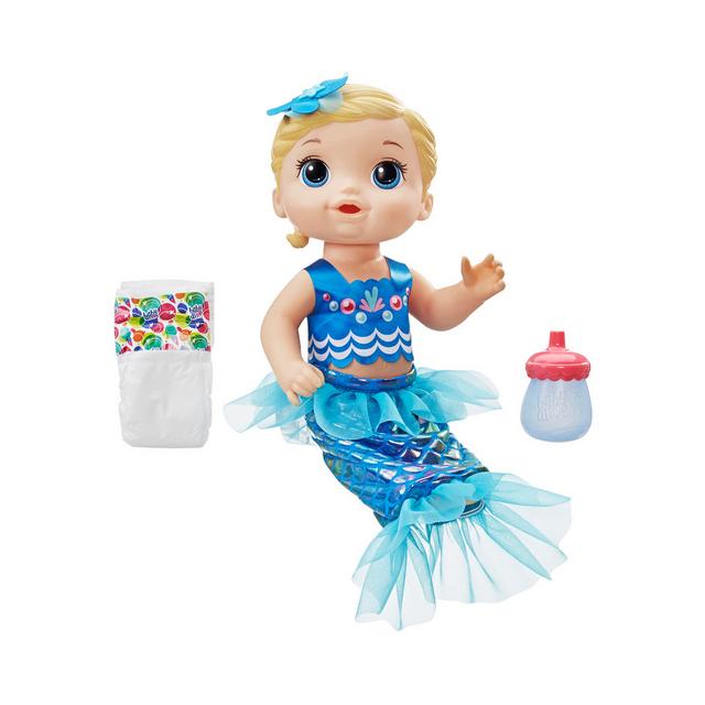 Baby Alive Shimmer 'n Splash Blonde Hair Mermaid Doll Set - One Size - .
