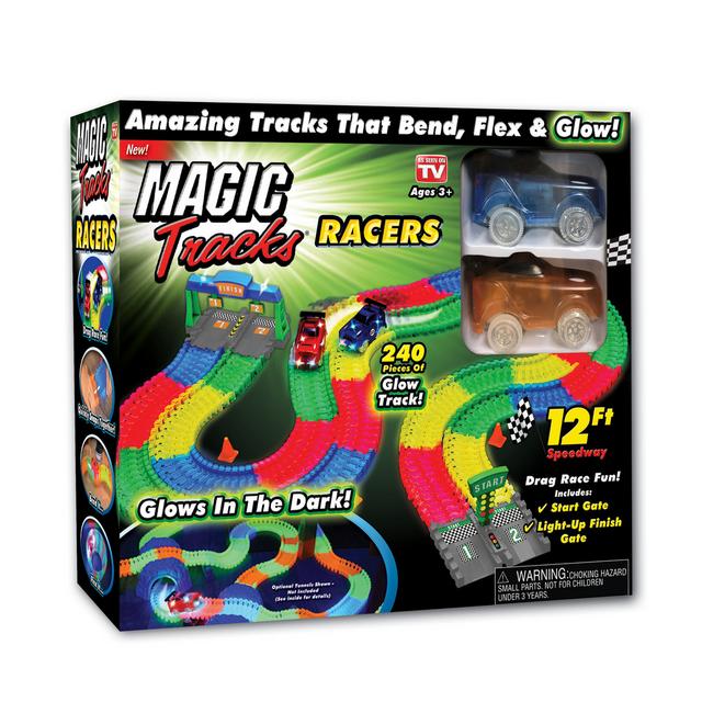 Magic Tracks Glow in the Dark Racers Track Set - One Size - .