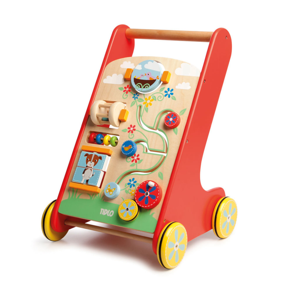 Tidlo Wooden Baby Activity Walker Toy