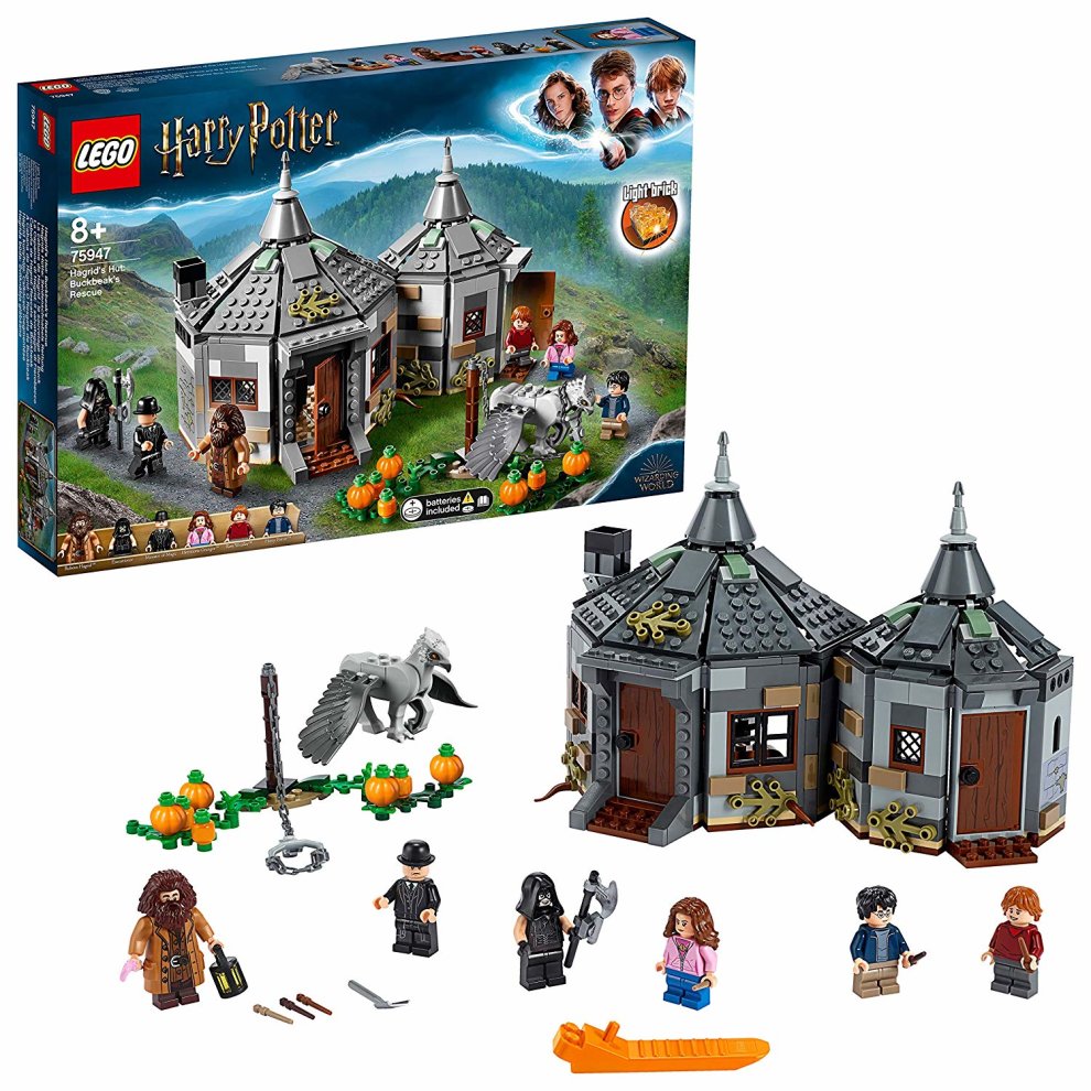 LEGO 75947 Harry Potter Hagrid's Hut: Buckbeak's Rescue Playset with Hippogriff Figure, Gift Idea for Wizarding World Fans