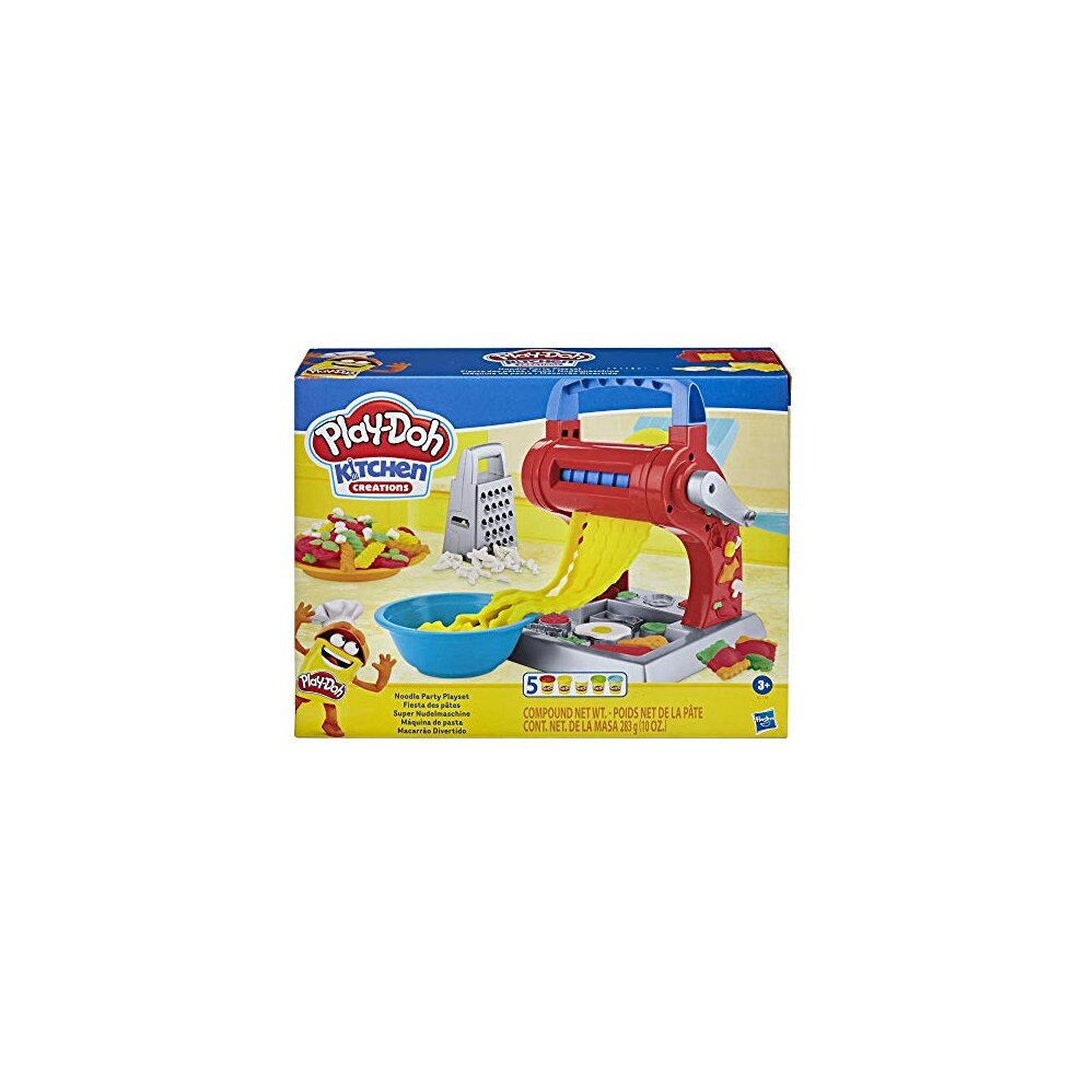 Play-Doh Kitchen Creations Noodle Party Playset for Children Aged 3 and up with 5 Non-Toxic Play-Doh Colours