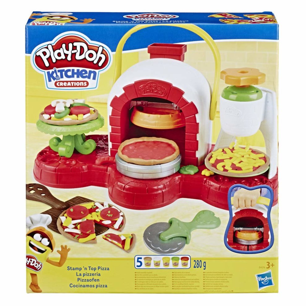 Play-Doh Stamp 'n Top Pizza Oven Toy with 5 Play-Doh Colours
