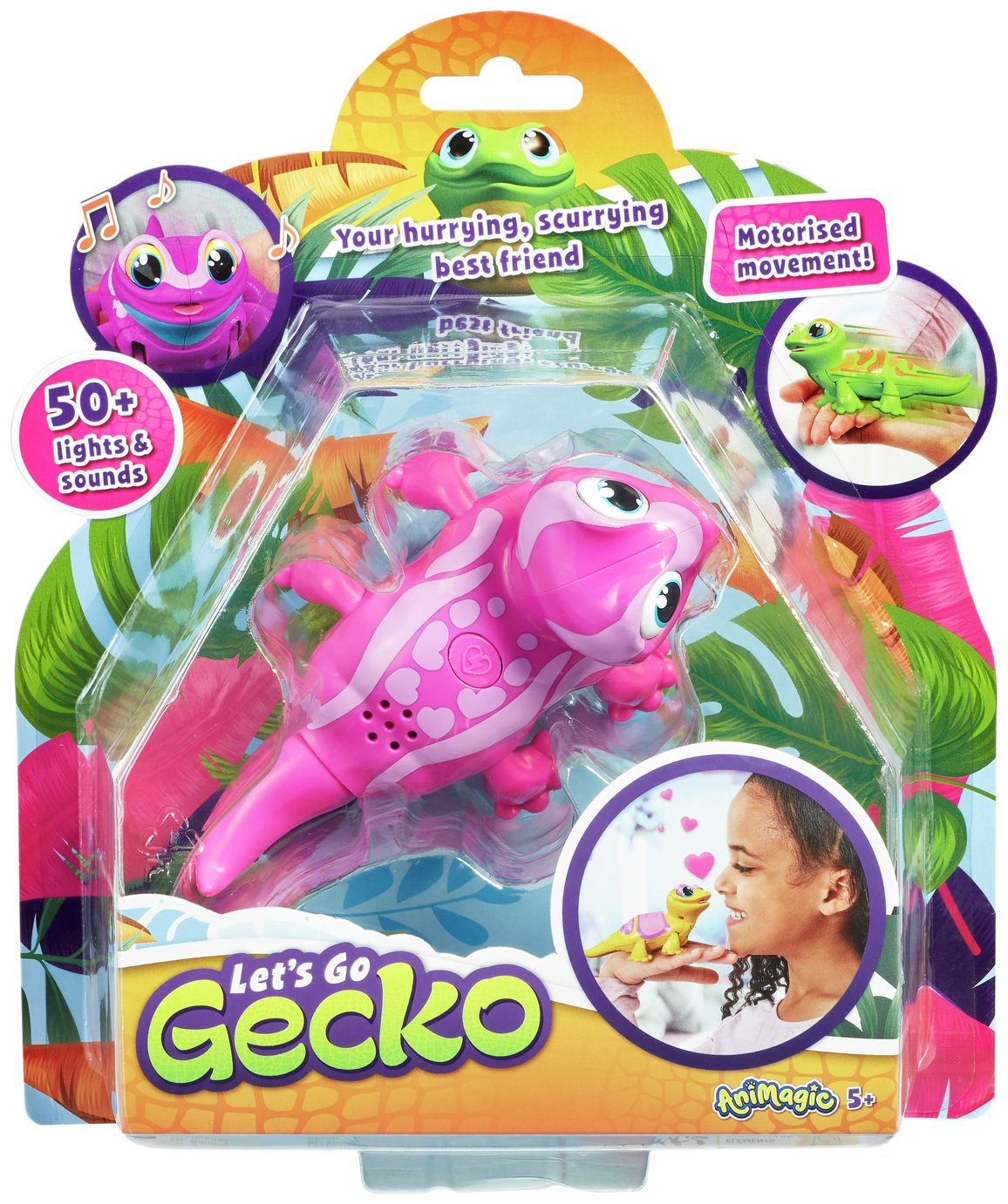 Animagic Let's Go Gecko - Pink