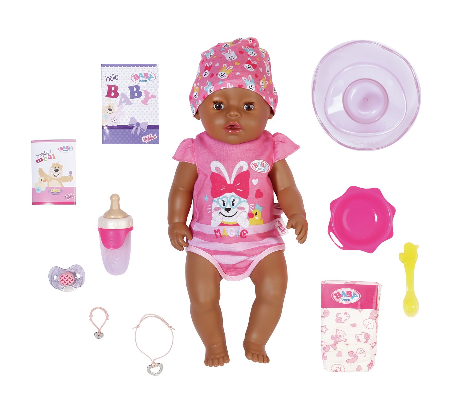 BABY born Magic Girl Doll in Dark Pink Outfit - 17inch/43cm