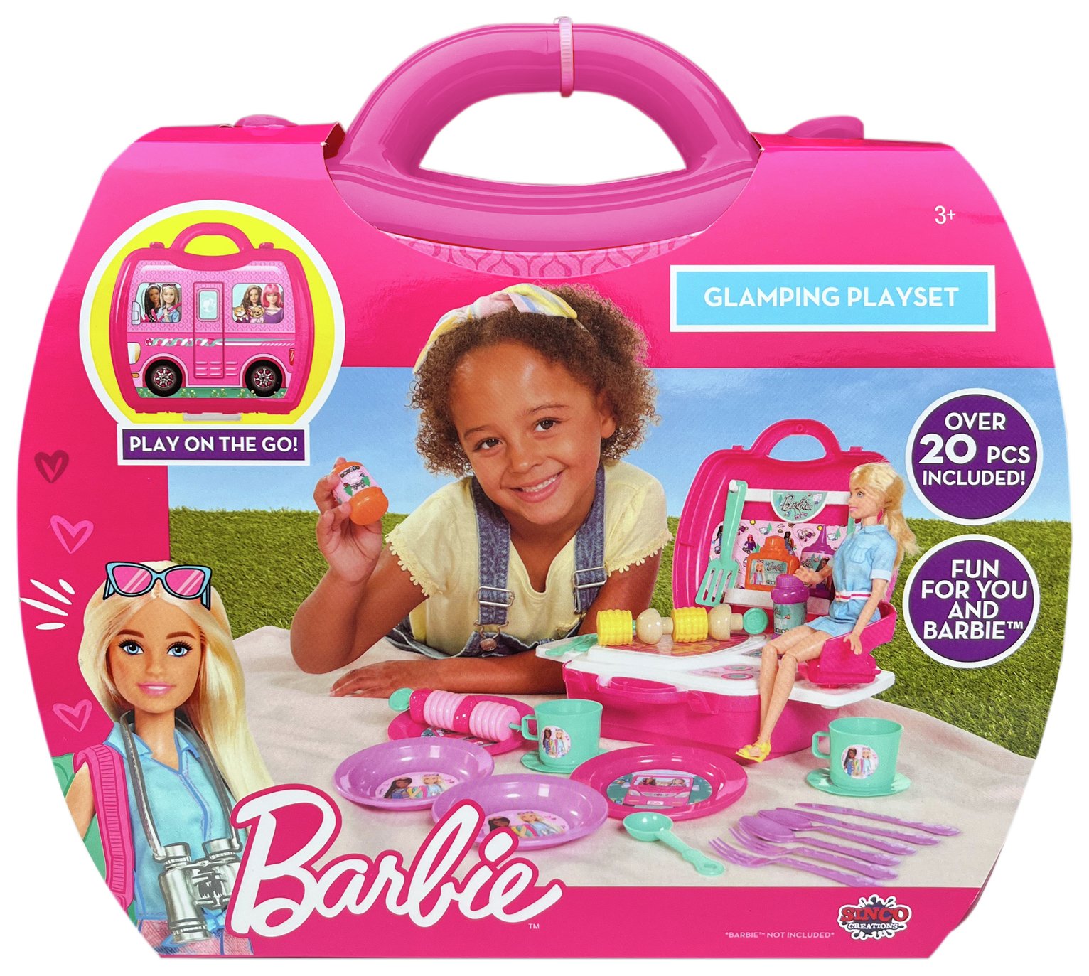 Barbie Role Play Toy Glamping Kitchen Set