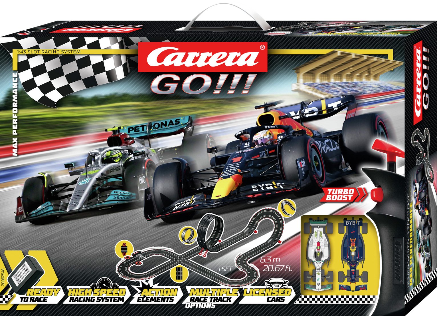 Carrera GO!!! Max Performance 2022 F1 Slot Racing Set (6.3m)