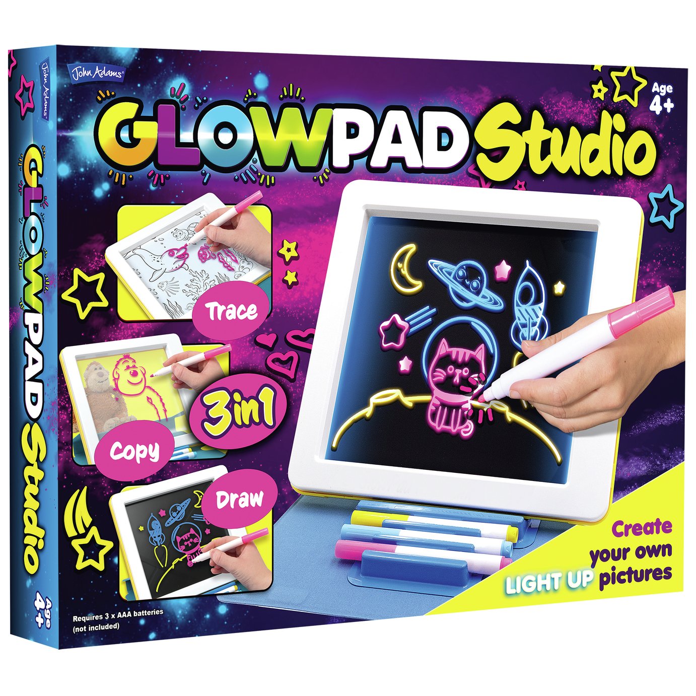 John Adams Glowpad 3 in 1 Drawing Studio