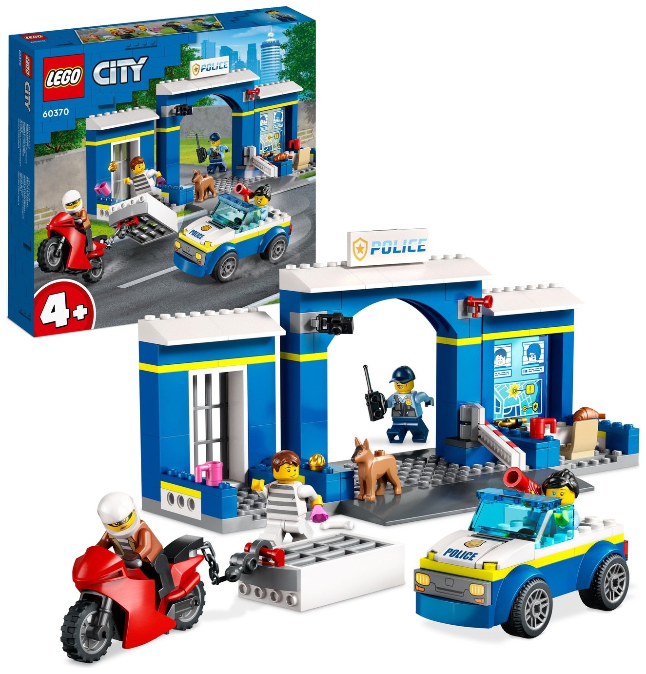 LEGO City Police Station Chase Set with Police Car Toy 60370