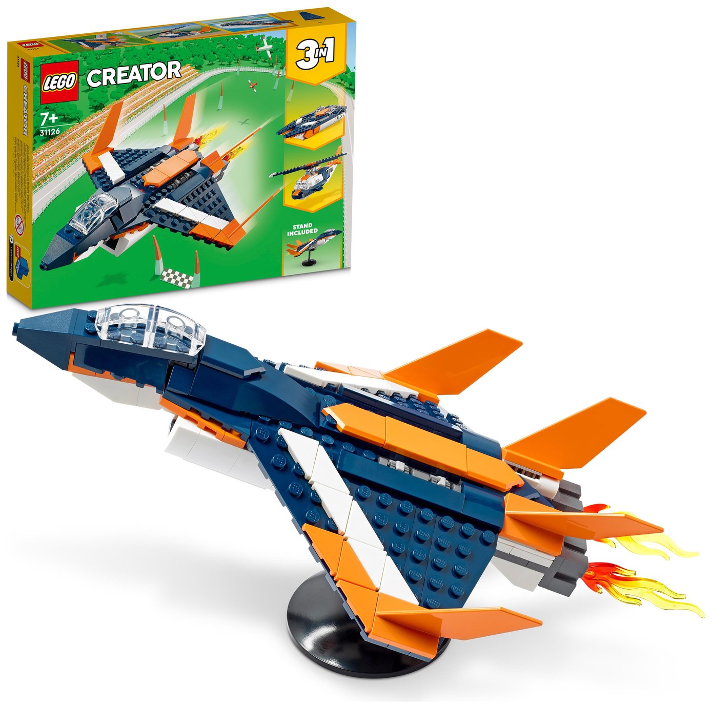 LEGO Creator 3in1 Supersonic Jet, Helicopter & Boat 31126