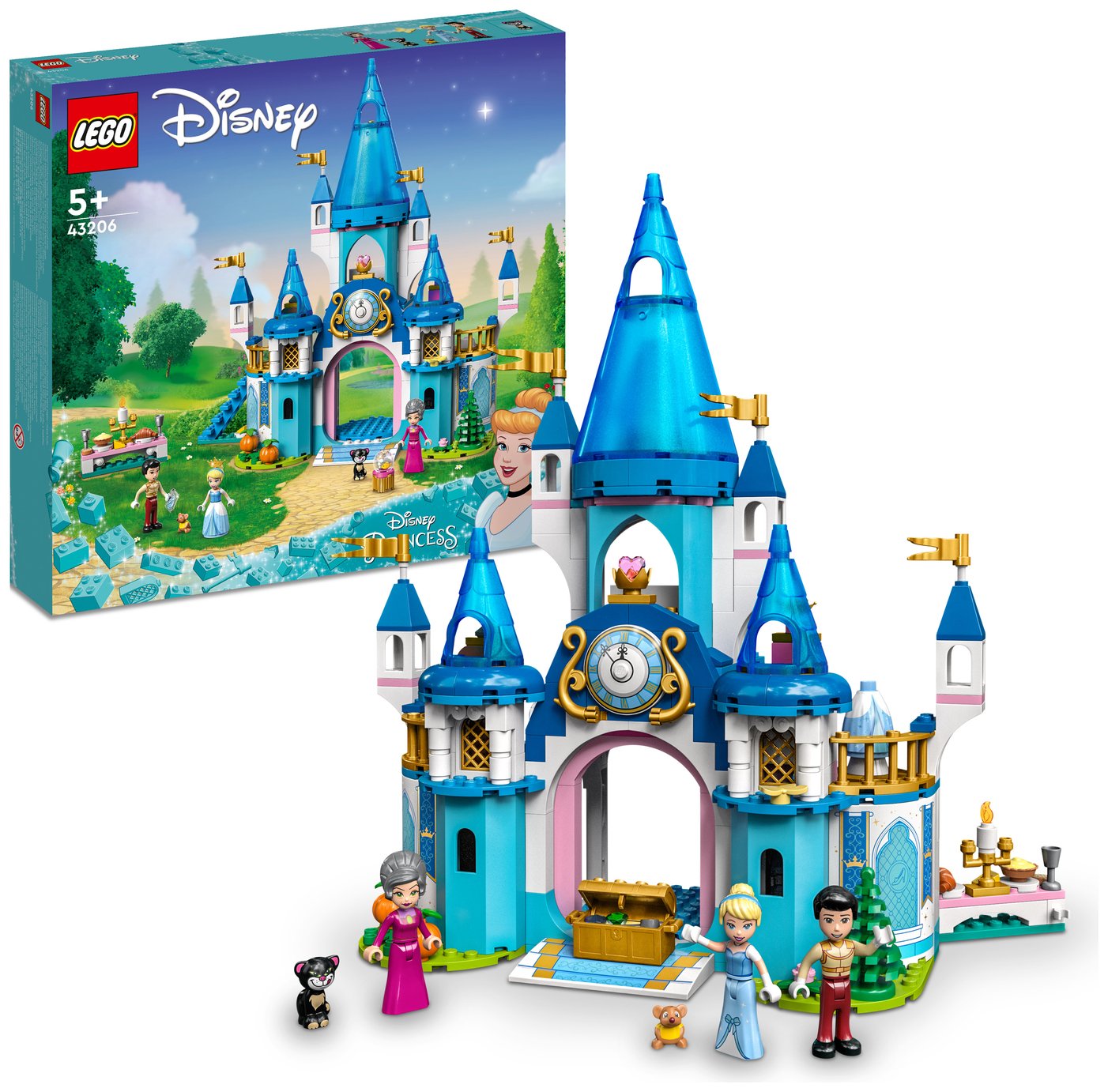 LEGO Disney Cinderella & Prince Charming's Castle Set 43206