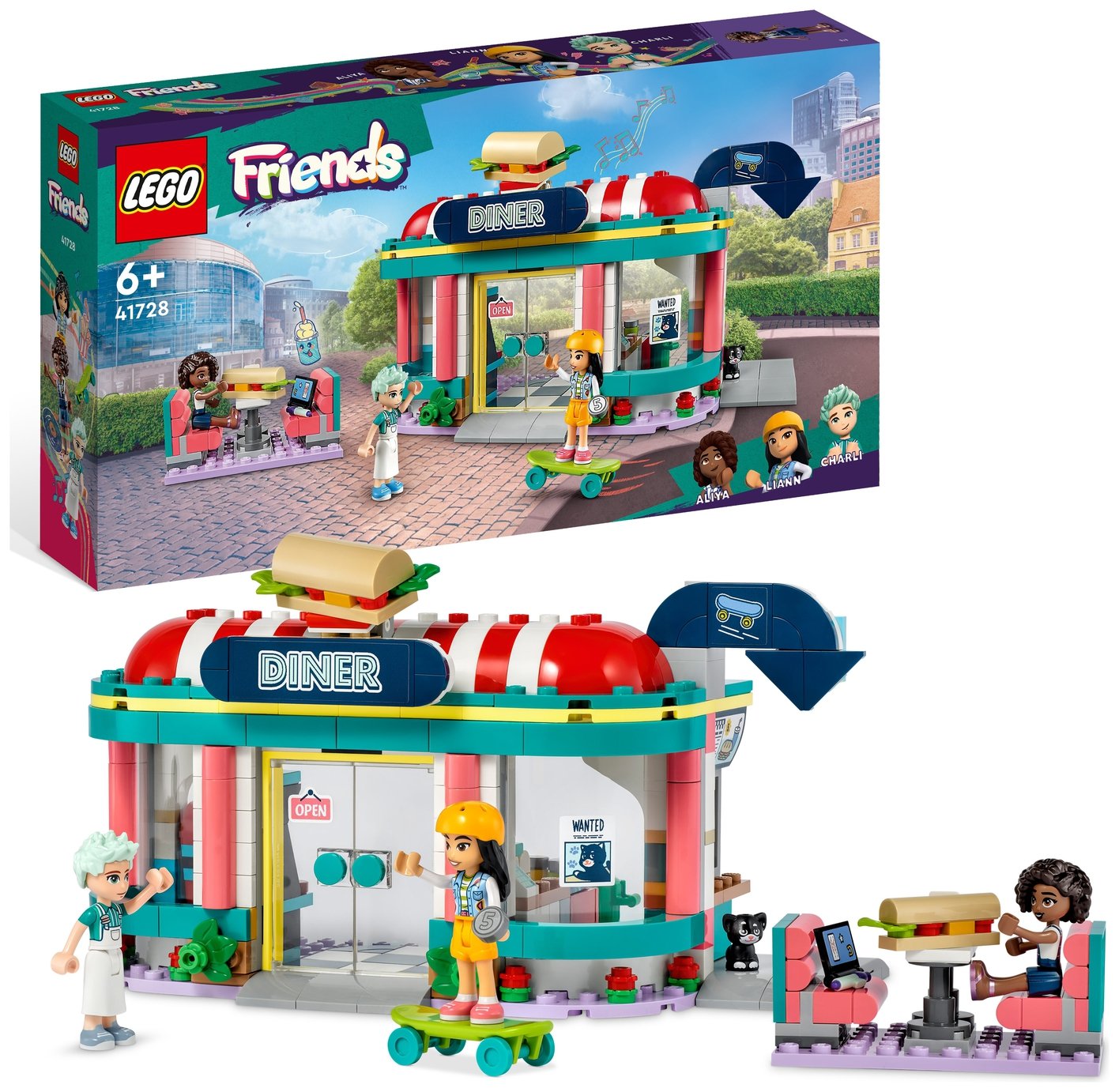 LEGO Friends Heartlake Downtown Diner Restaurant Set 41728