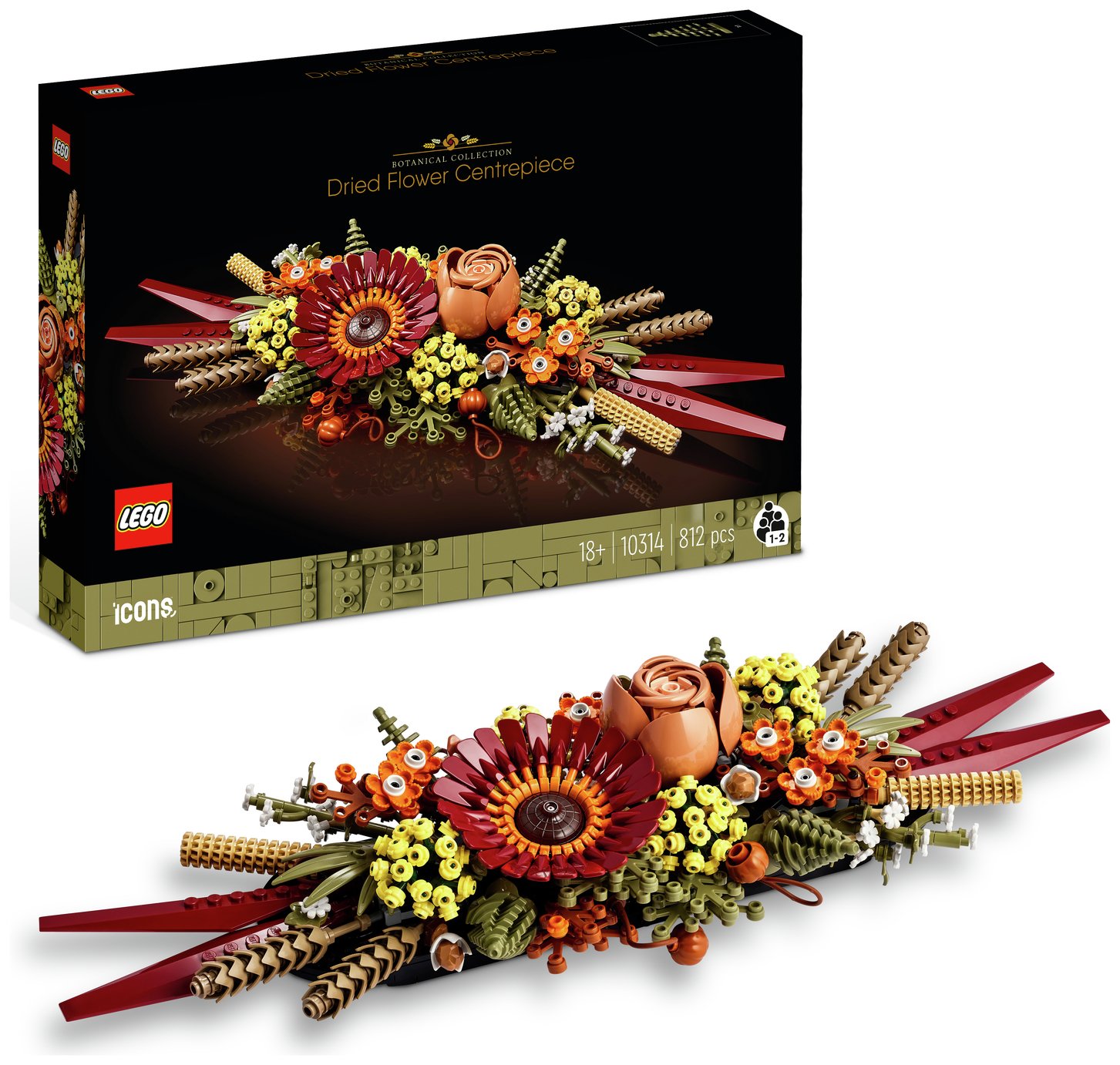 LEGO Icons Dried Flower Centrepiece Set for Adults 10314