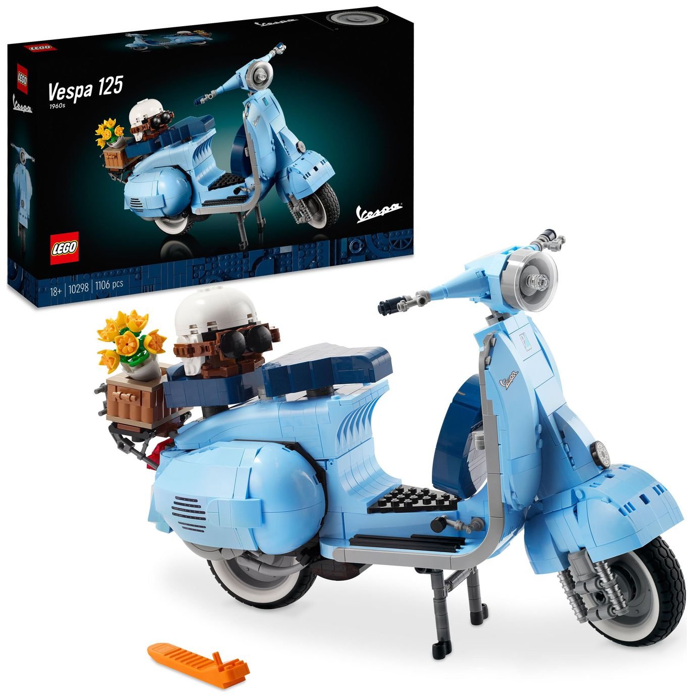 LEGO Icons Vespa 125 Scooter Model Set for Adults 10298