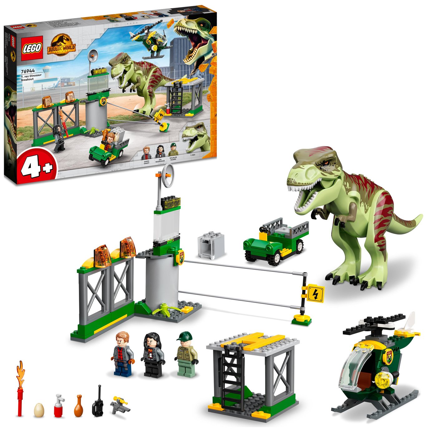 LEGO Jurassic World T. rex Dinosaur Breakout Toy Set 76944