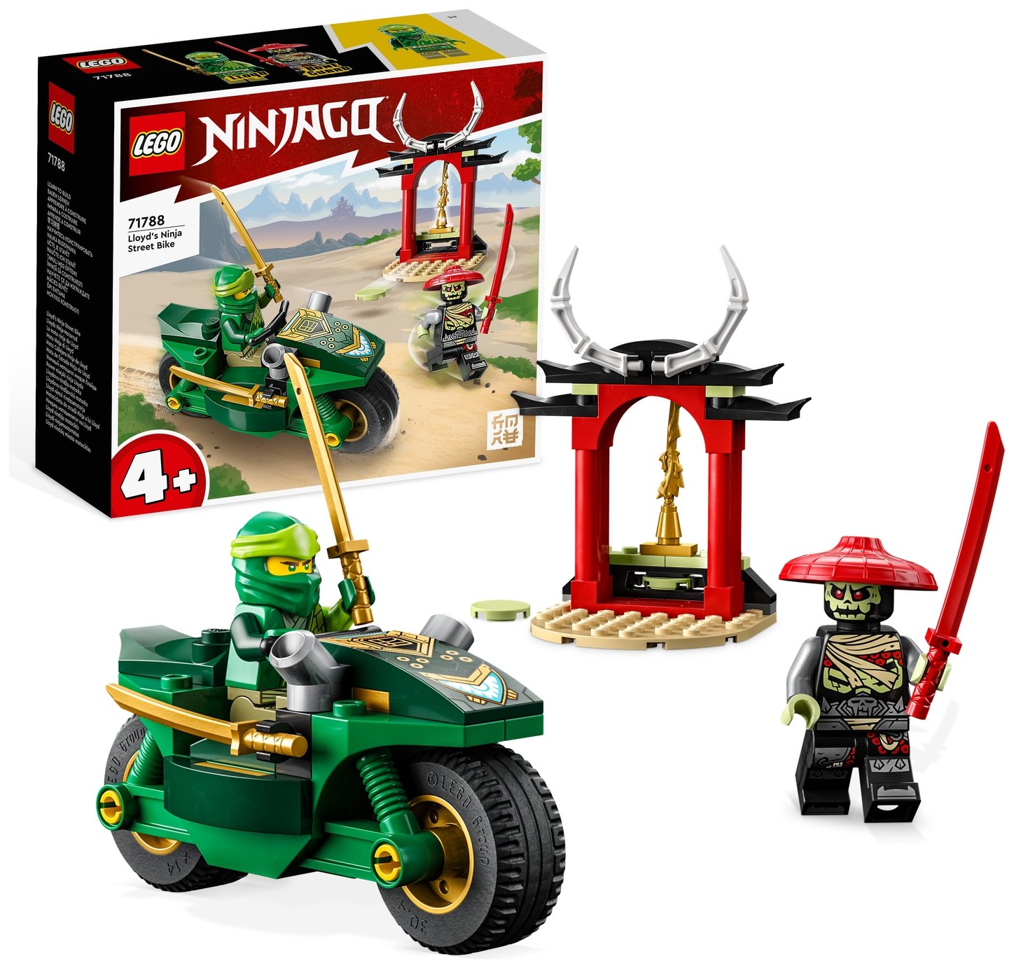 LEGO NINJAGO Lloyd's Ninja Street Bike Toy for Kids 4+ 71788