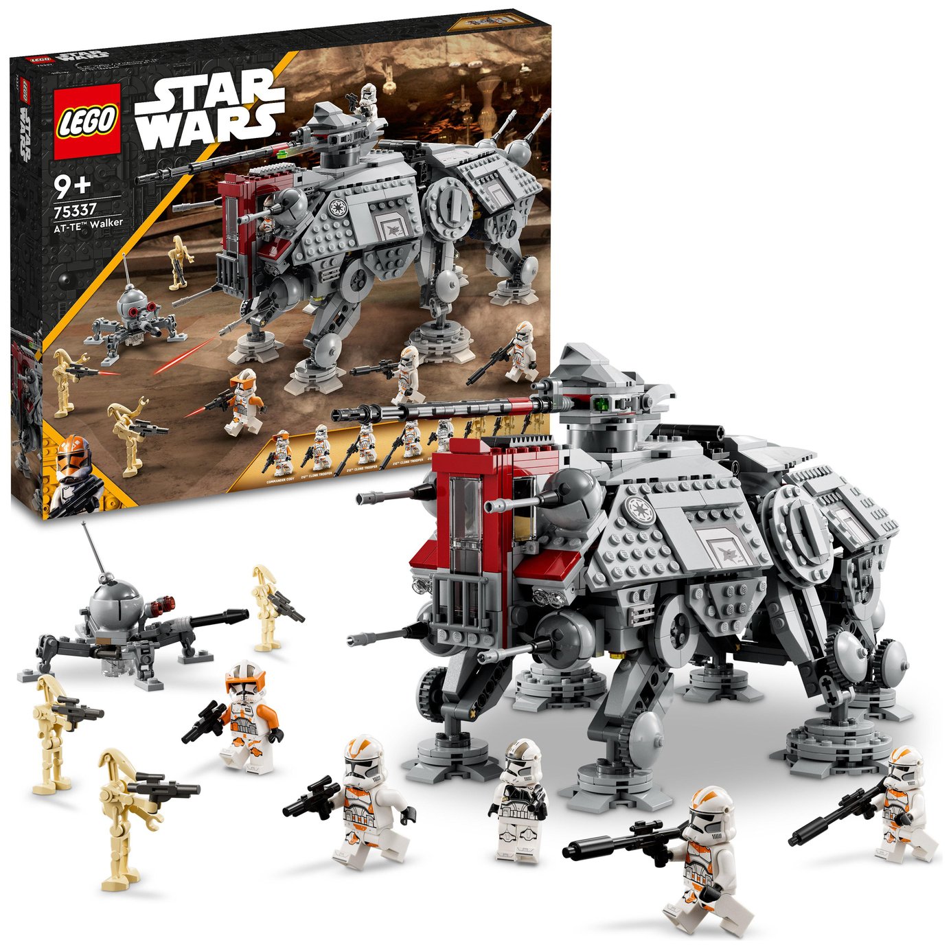 LEGO Star Wars AT-TE Walker Set with Droid Figures 75337