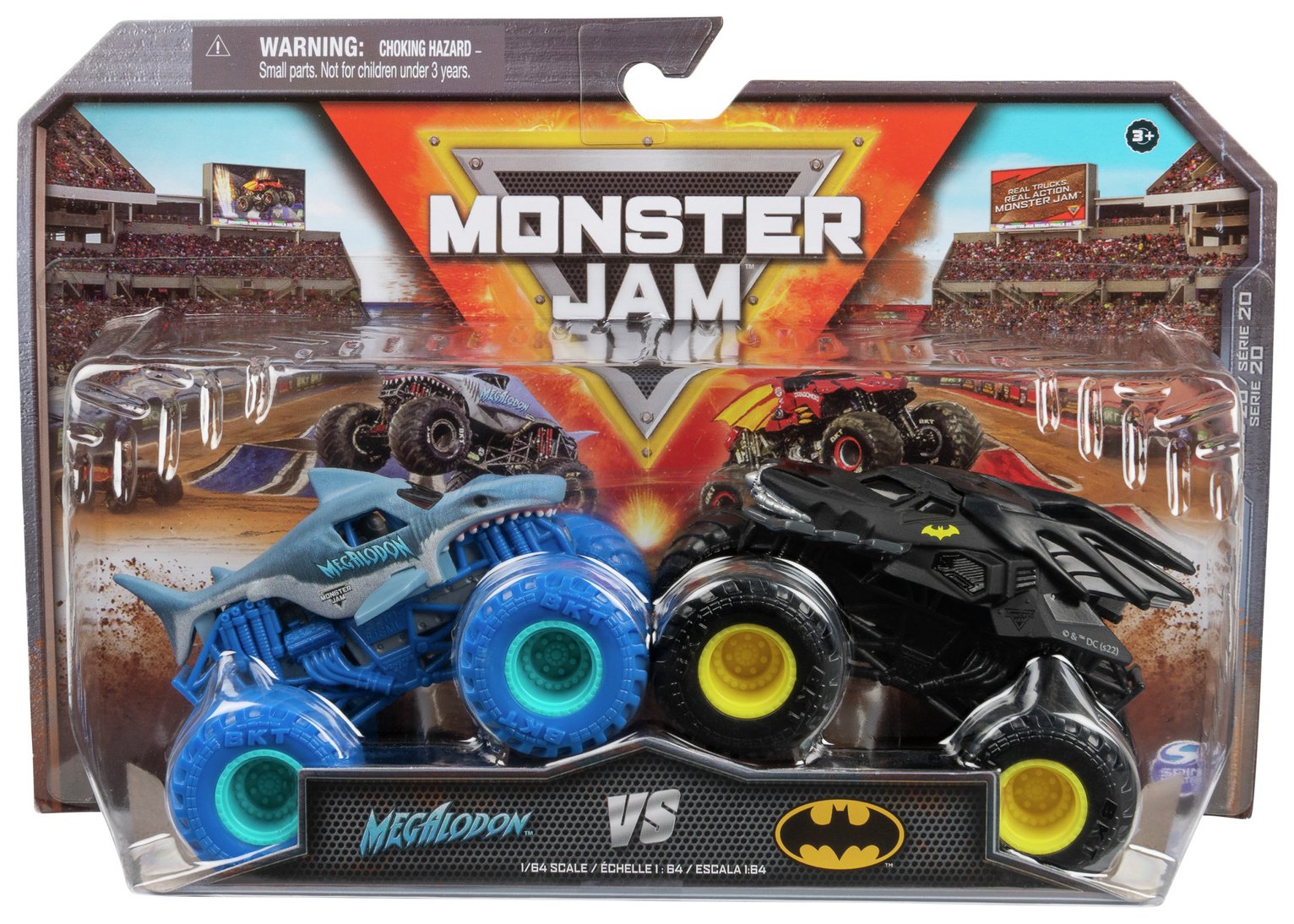 Monster Jam Diecast 1:64 Scale Trucks-Pack of 2