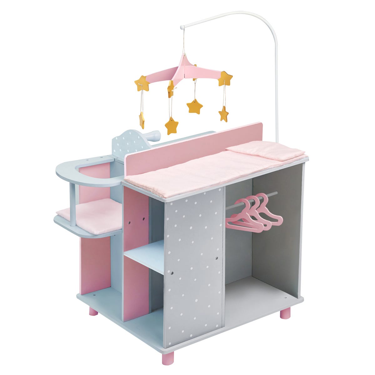 Olivia's Little World Polka Dots Baby Doll Changing Station, Pink