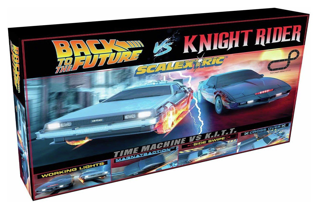 Scalextric 1980s TV Back to the Future vs Knight -Rider Set