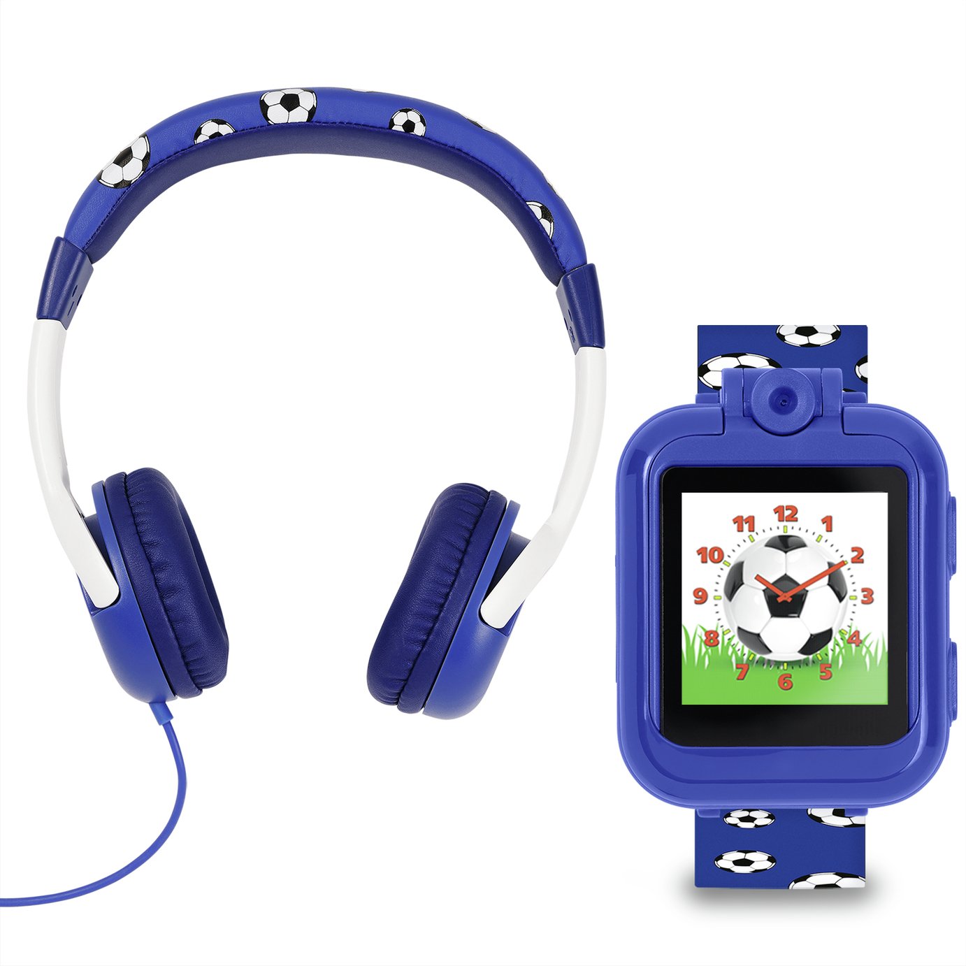 Tikkers Blue Football Interactive Watch and Headphone Set