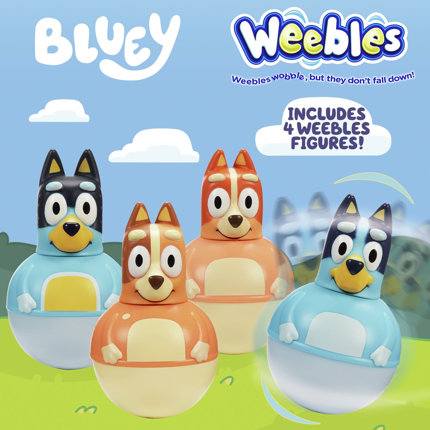 Weebles Bluey And Friends Pack Of 4