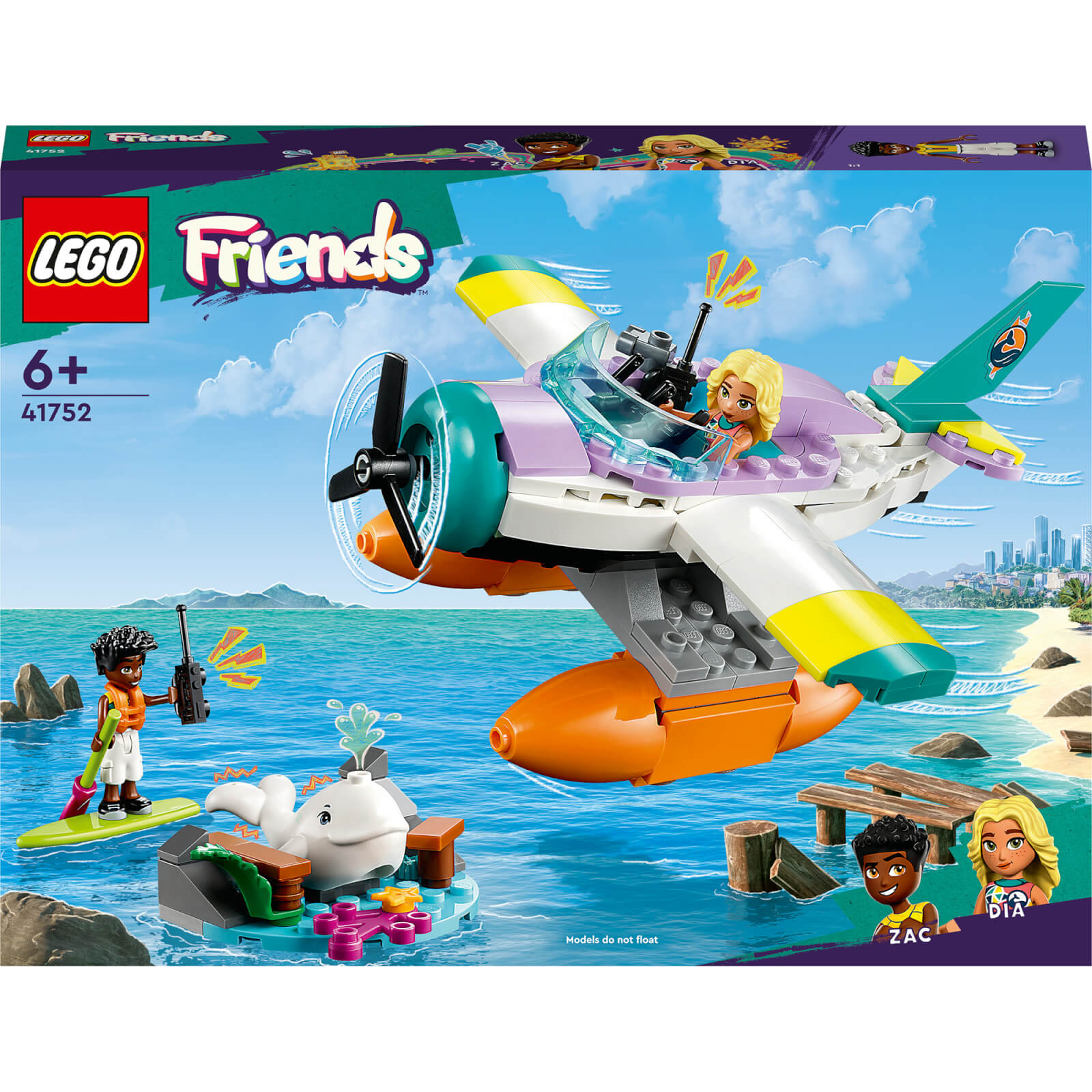 LEGO Friends: Sea Rescue Plane Toy with Whale Figure (41752)