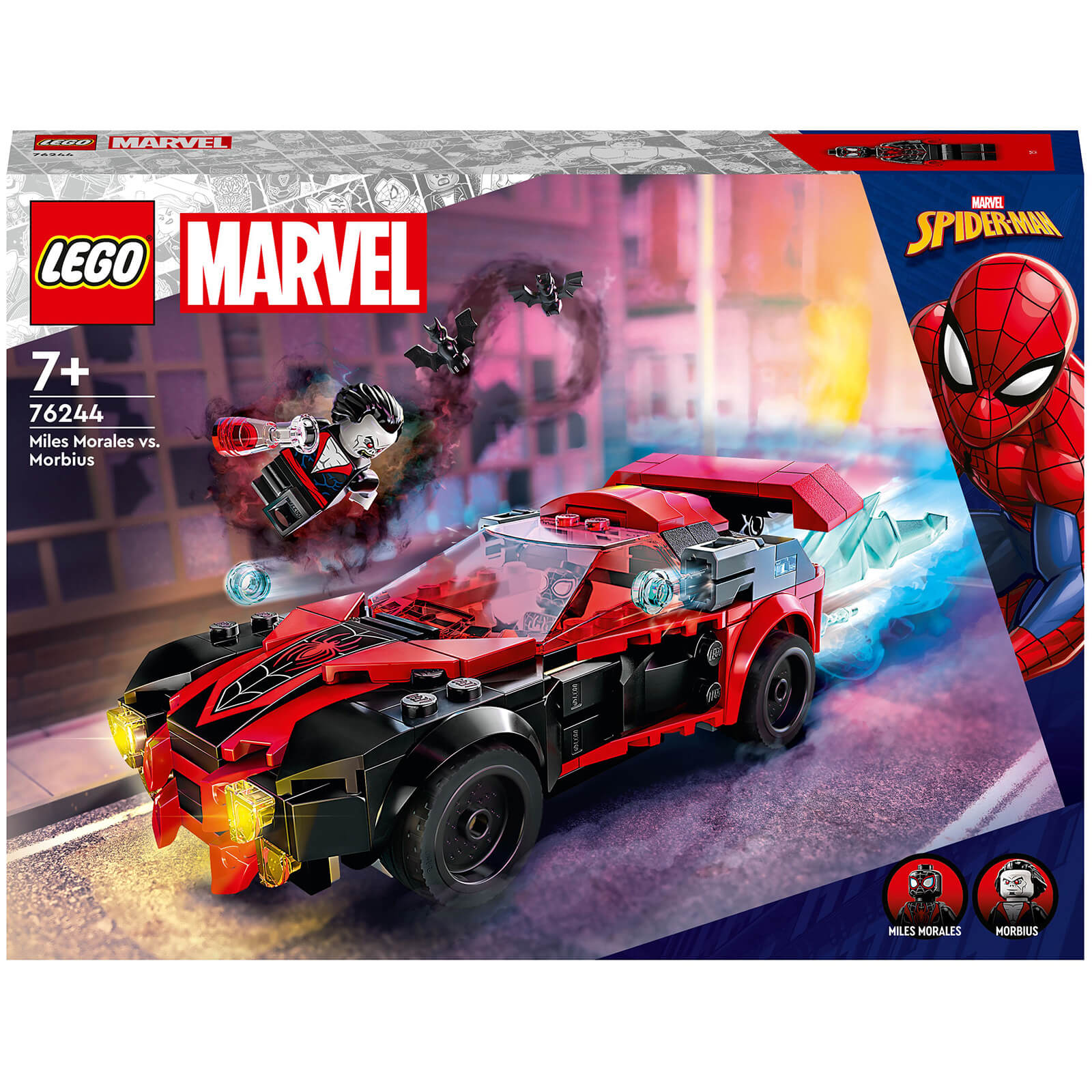 LEGO Marvel Miles Morales vs. Morbius Toy Car Set (76244)