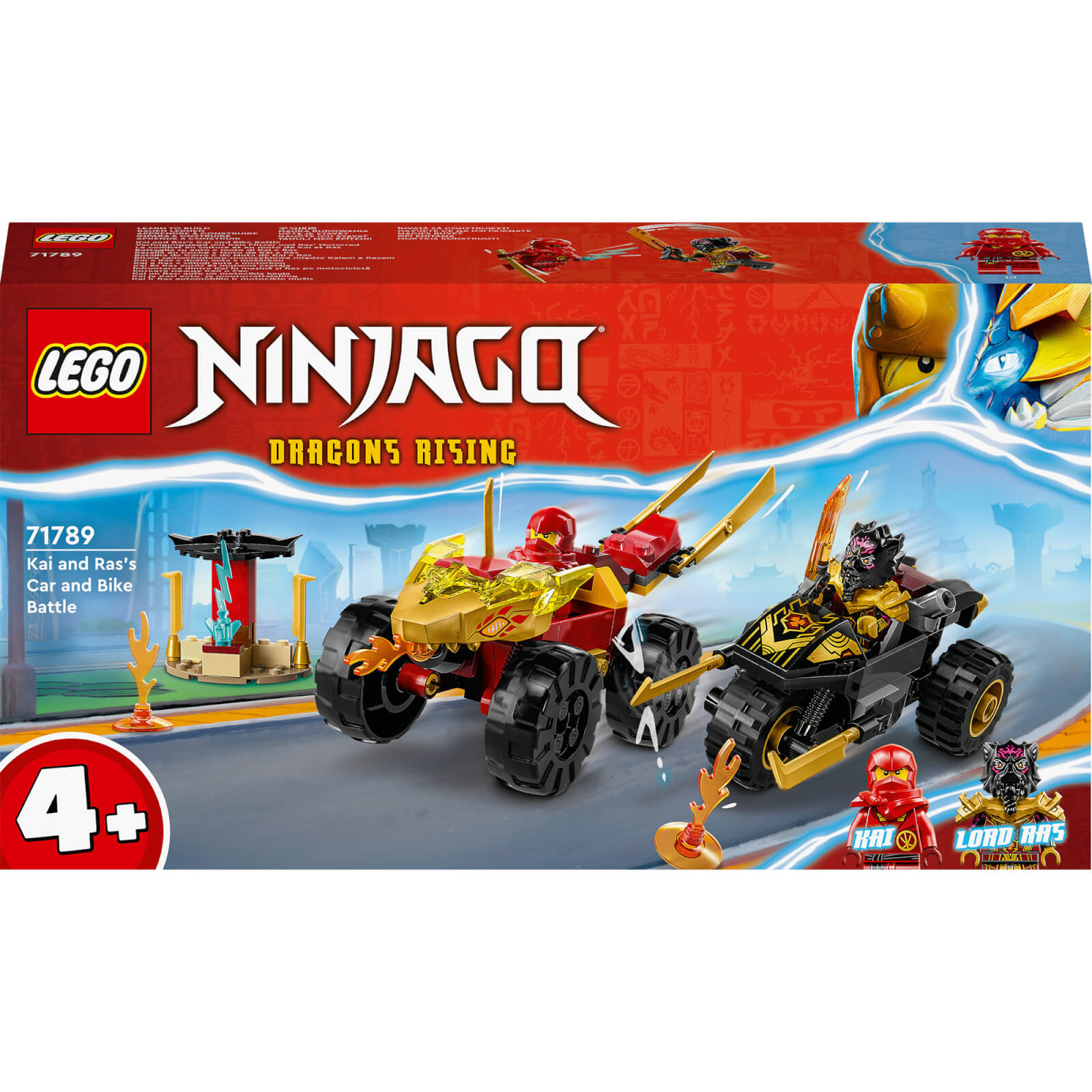 LEGO NINJAGO: Kai and Ras's Car and Bike Battle Toys (71789)