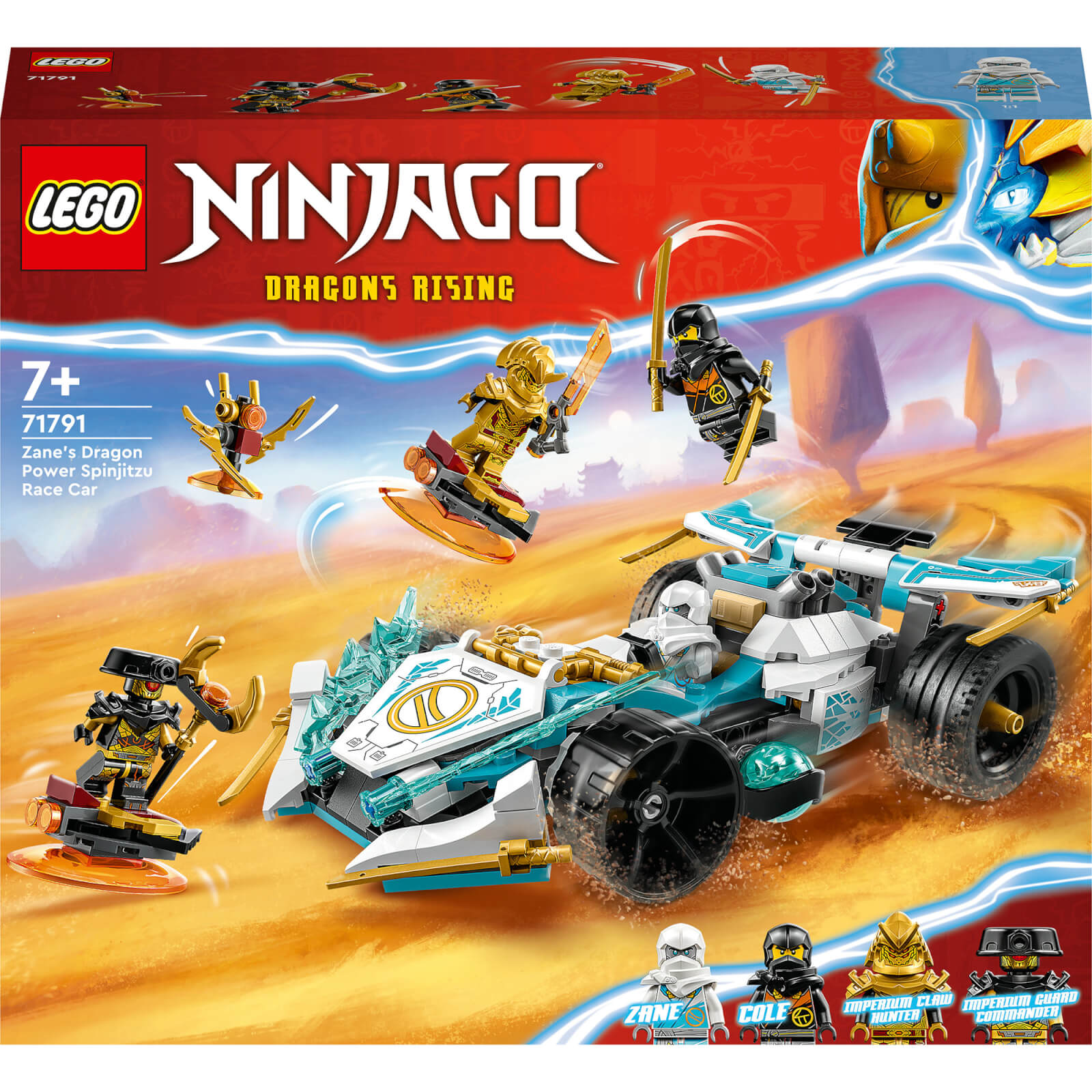 LEGO NINJAGO: Zane Dragon Power Spinjitzu Race Car Toy (71791)