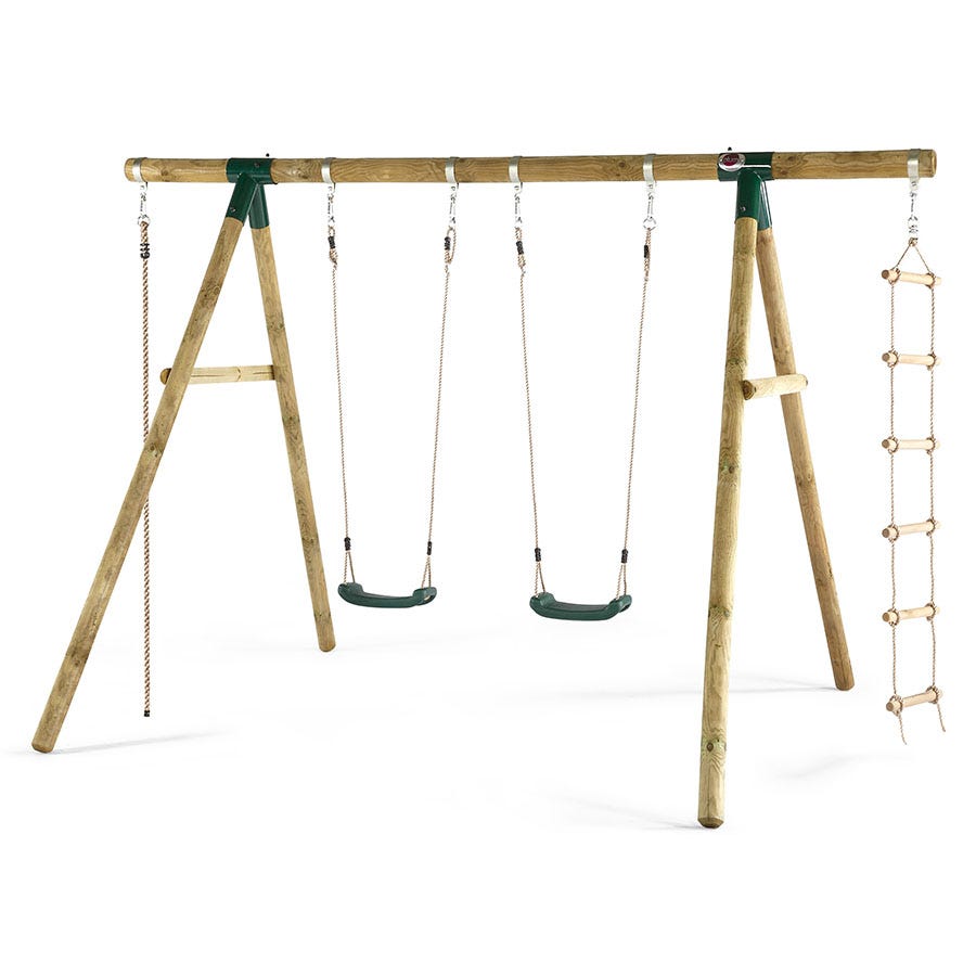 Plum Gibbon Wooden Garden Swing Set