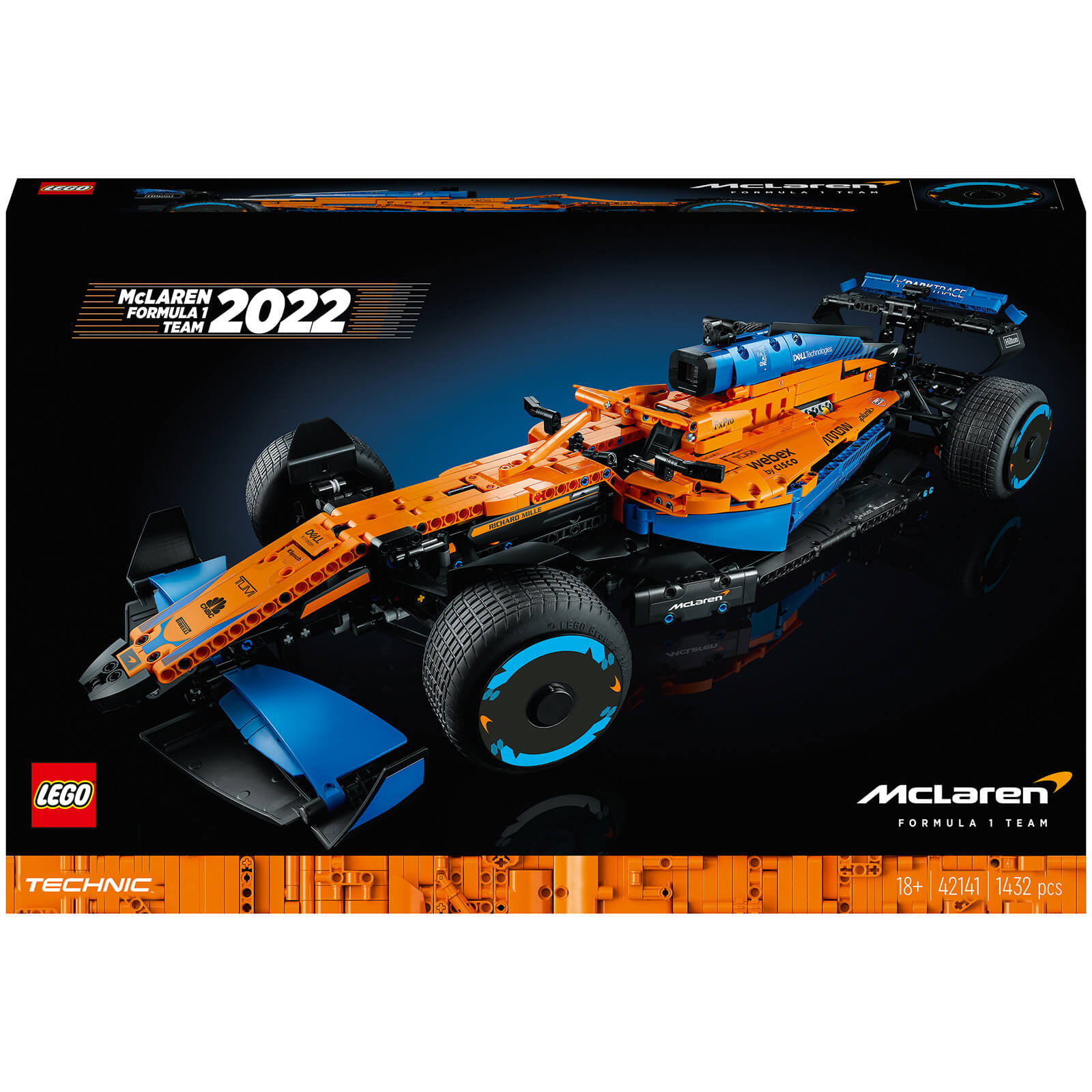 LEGO Technic McLaren Formula 1 2022 Race Car Model Set 42141