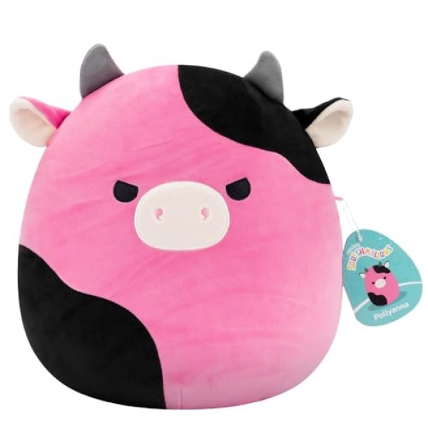 Squishmallows 12 inch Black and Pink Cow Plush - Image 2