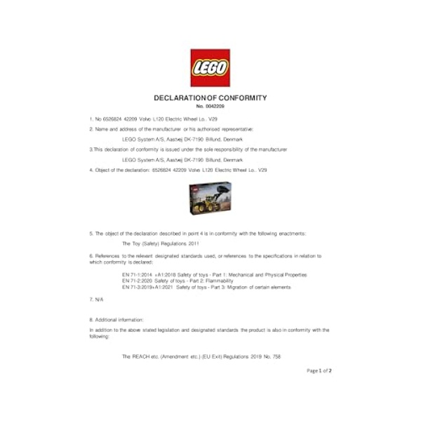 LEGO Technic Volvo L120 Electric Wheel Loader Toy 42209 - Image 8