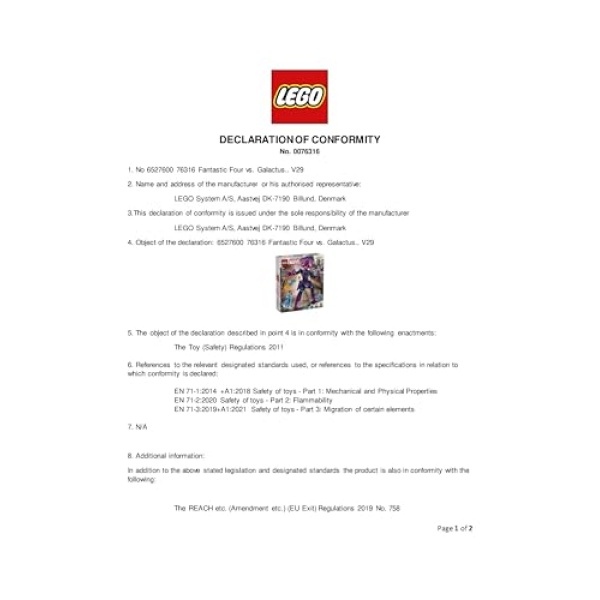 LEGO Marvel Fantastic Four vs. Galactus Figure 76316 - Image 8