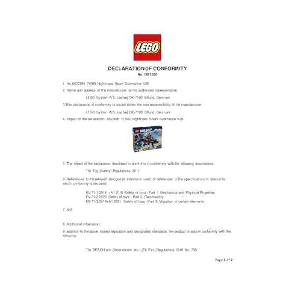 LEGO DREAMZzz 2in1 Nightmare Shark Submarine Toy 71500 - Image 9