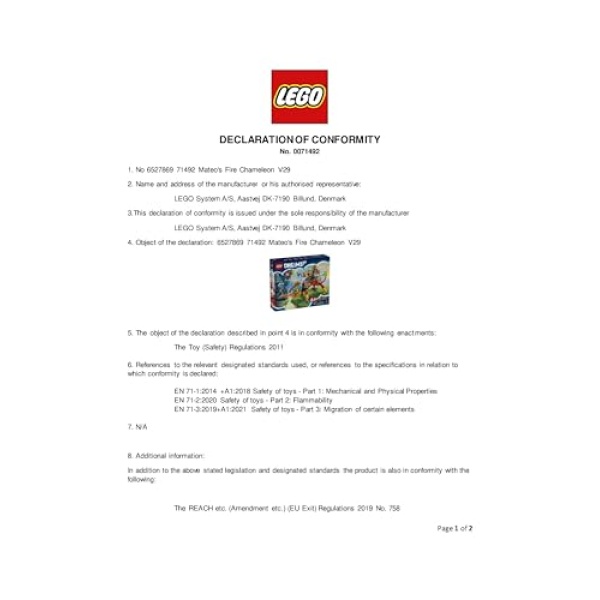 LEGO DREAMZzz 2in1 Mateo's Fire Chameleon Creative Toy 71492 - Image 8