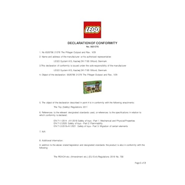 LEGO Minecraft The Pillager Outpost and Ravager Toy 21278 - Image 7