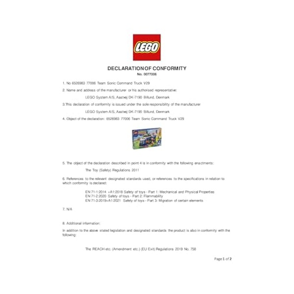 LEGO Sonic the Hedgehog Team Sonic Command Truck Toy 77006 - Image 9