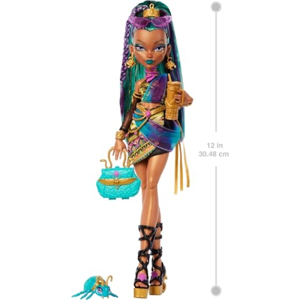Monster High Nefera De Nile Doll, with Pet Scarab