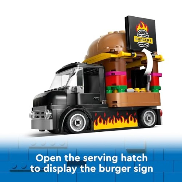 LEGO City Burger Van Food Truck Vehicle Toy Set 60404 - Image 5