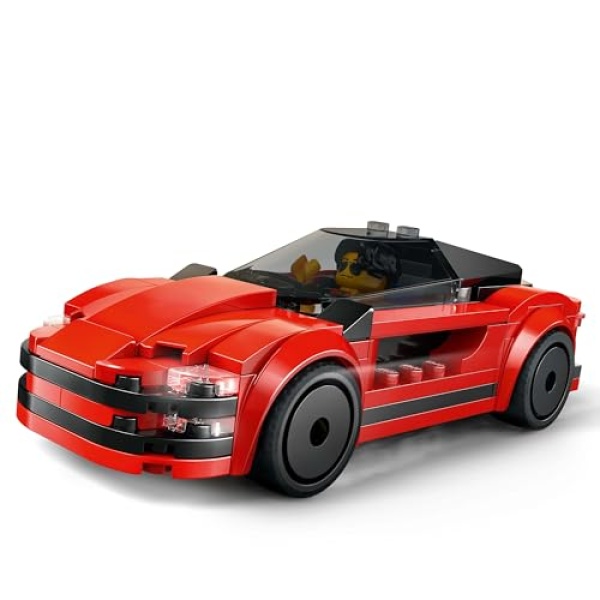 LEGO City Red Sports Car, Toy Supercar Vehicle Set 60448 - Image 5